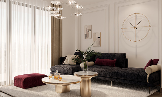 Digitally generated image of Modern Home Interior