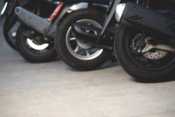 istock Close-up of motorcycle rear tires 1495096640