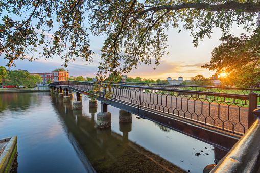 Botetourt Foot Bridge in Norfolk, Virginia, USA at dawn.