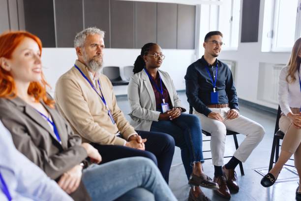 istock Group of people at a business training 1495097325