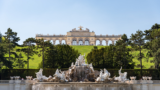 Schonbrunn Habsburg Palace and gardens in Vienna capital of Austria on 4 May 2023