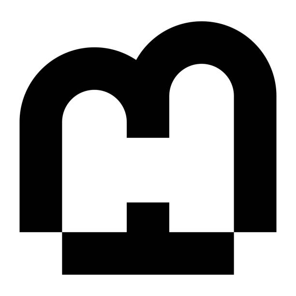 Professional Innovative Initial HM logo and MH logo. Letter HM or MH Minimal elegant Monogram. Premium Business Artistic Alphabet symbol and sign Minimal and Monogram logo design hm logo stock illustrations