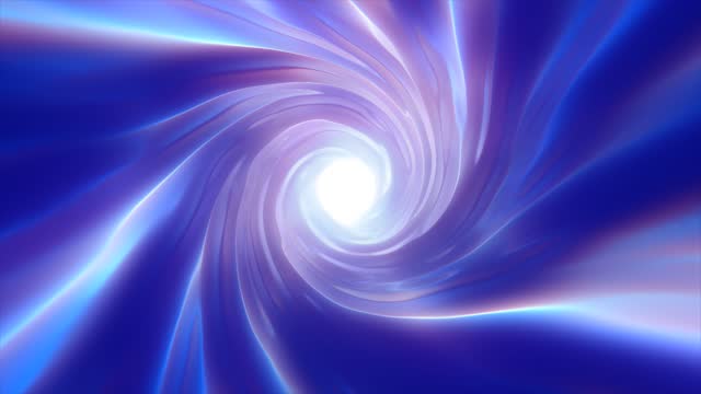 Abstract blue energy tunnel twisted swirl of cosmic hyperspace magical bright glowing futuristic hi-tech with blur and speed effect background