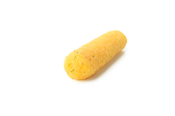 istock Fried cheese stick isolated on white background 1495105862