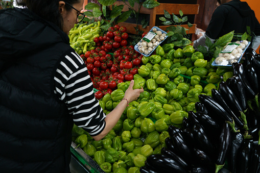 Woman Shopping In Farmer's Market