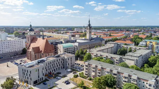 view of the city dessau in east germany