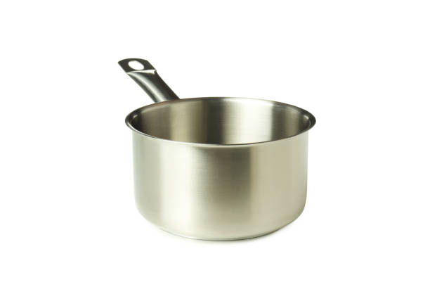 istock Metal empty pot isolated on white background 1495118886