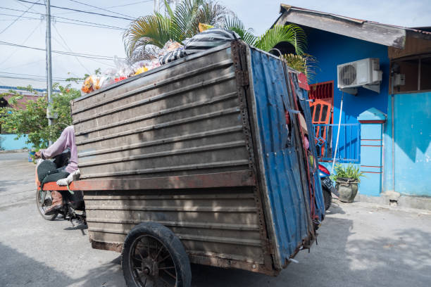 istock garbage collection carts that function to collect household waste in residential areas 1495119113