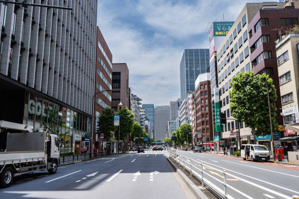 istock Building and Street  in Tokyo 1495121866