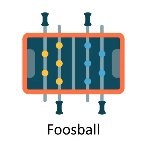 Vector illustration of Foosball Vector  Flat Icon Design illustration. Sports and games  Symbol on White background EPS 10 File