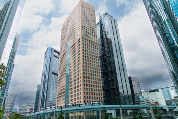 istock Monorail and skyscrapers in Shiodome, Tokyo 1495122462