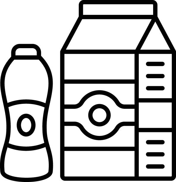 ilustraciones, imágenes clip art, dibujos animados e iconos de stock de melaza, miel, aceites vegetales botellas vectorial línea icono diseño, panadería y panadería símbolo, cocina maestro signo, conocedor de alimentos ilustración de stock, concepto de leche en polvo - consumerism ground coffee packaging coffee