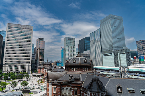Business Buildings at Tokyo Station, Marunouchi.