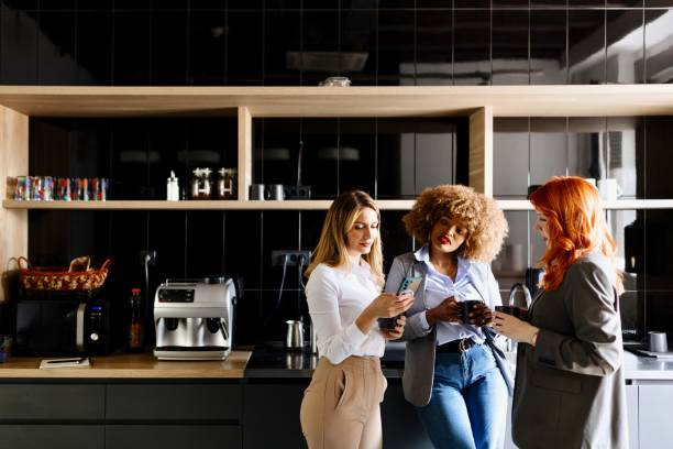 istock Businesswomen taking a coffee break 1495129692