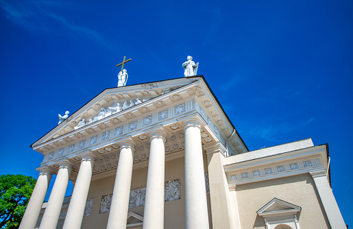 Landmarks in Cathedral Square, Vilnius.