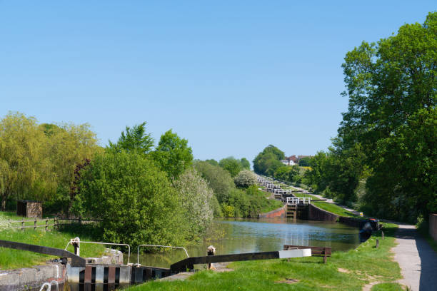 istock Devizes Locks Caen multiple lock gates Kennet and Avon canal Wiltshire 1495136549