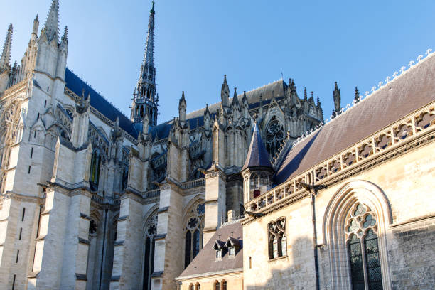 istock Amiens Cathedral. French Gothic architecture on sunny day 1495137530