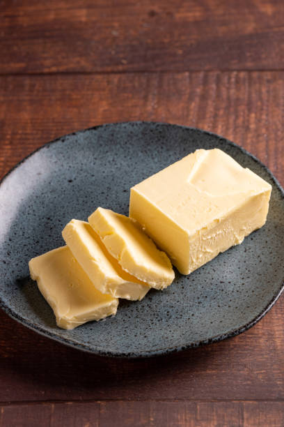 istock Fresh butter from the farm on the table. Butter tablet. 1495137553