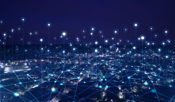 istock Telecommunication and communication network on city.Smart city development concept.Modern big data connection technology is the future 1495139612