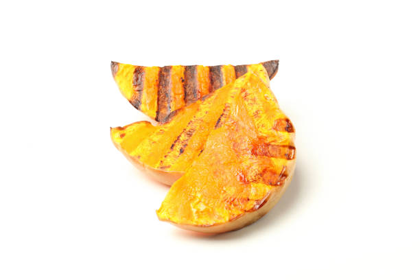 istock Tasty baked pumpkin isolated on white background 1495141974