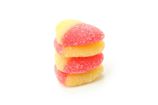 istock Tasty gummy candies isolated on white background 1495142336