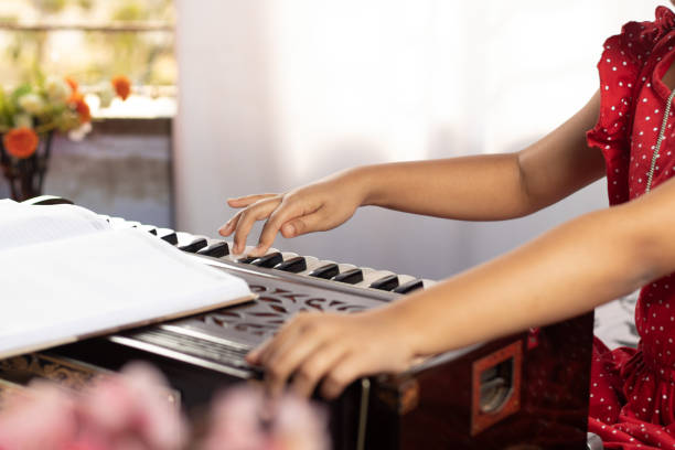 istock Harmonium - a hand made wooden musical instrument 1495143803