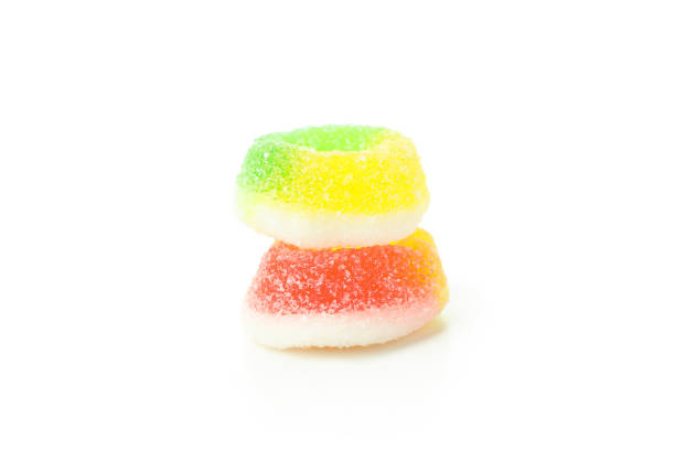 istock Tasty gummy candies isolated on white background 1495143951