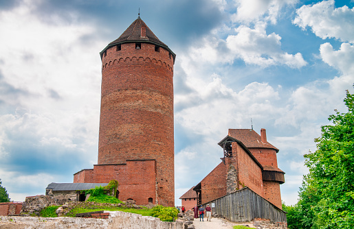 Sigulda, Latvia - July 13, 2017: Turaida castle in Summer.