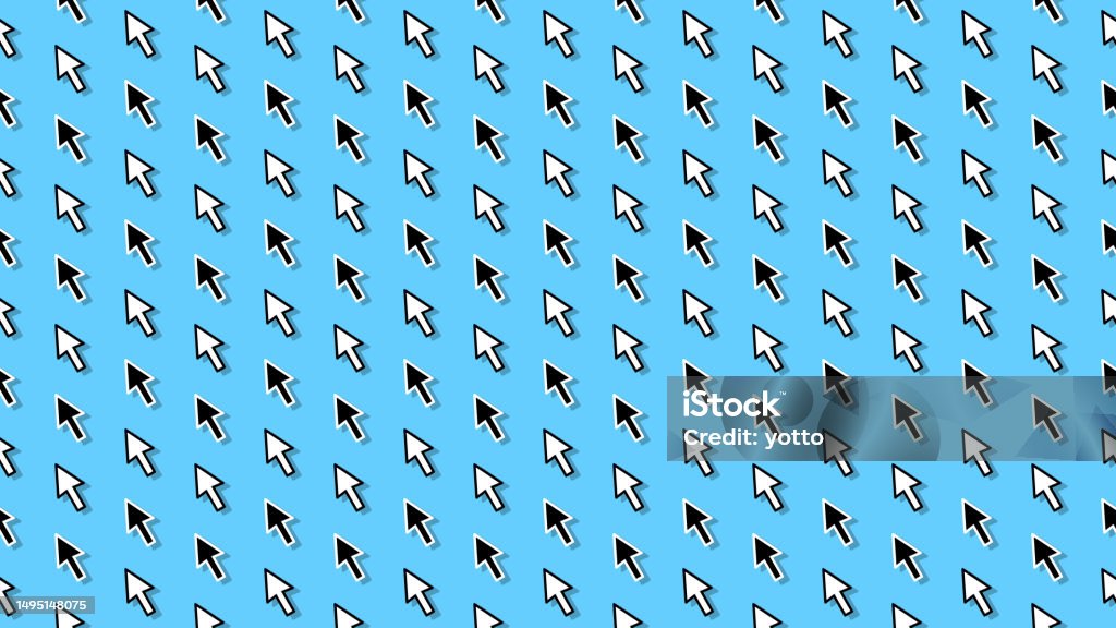 Computer Mouse Cursor Pattern Background Stock Illustration - Download ...