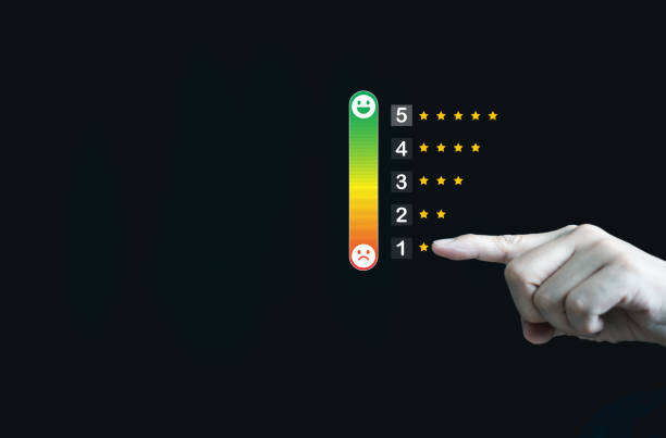 istock Customer service pointing finger 1 star rating. Frustrated face icon. Customer service experience concept, dissatisfaction, low rating, poor. 1495148895