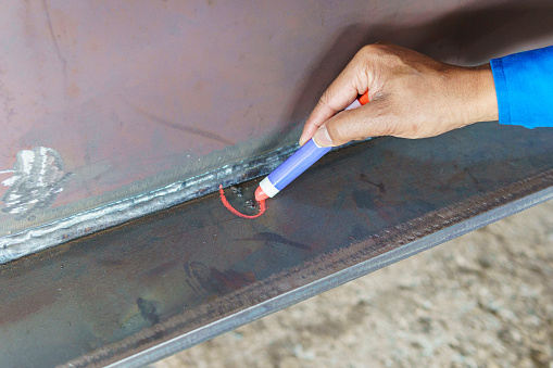 Guide Mark Defect Visual Inspection Marking Defects On Welded With Solid Marker Stock ...