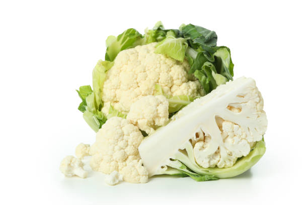 istock Fresh tasty cauliflower isolated on white background 1495153763