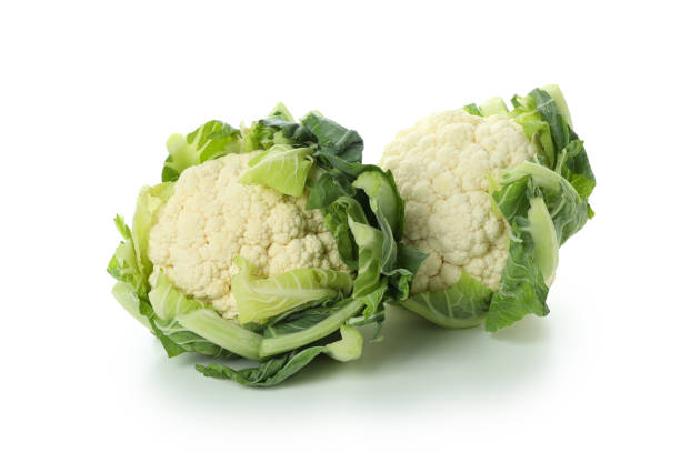 istock Fresh tasty cauliflower isolated on white background 1495154516