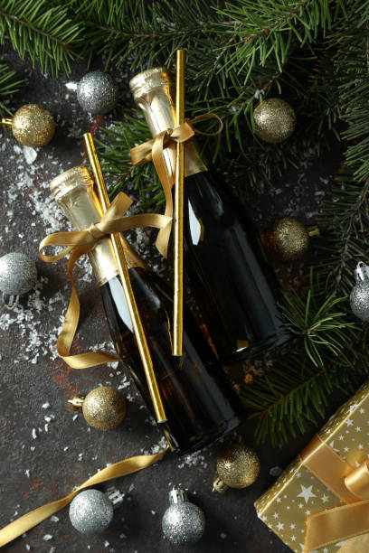 istock Concept of New Year celebration with champagne bottles 1495156972