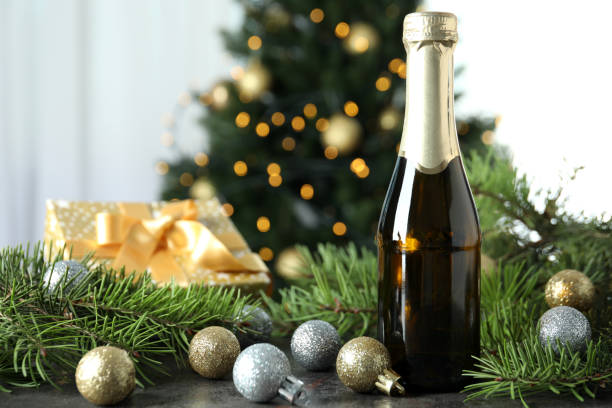 istock Concept of New Year celebration with champagne bottle 1495157130