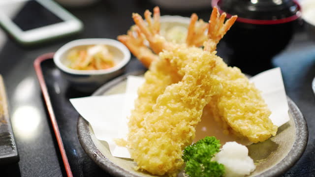 Shrimp Tempura at Japanese restaurant