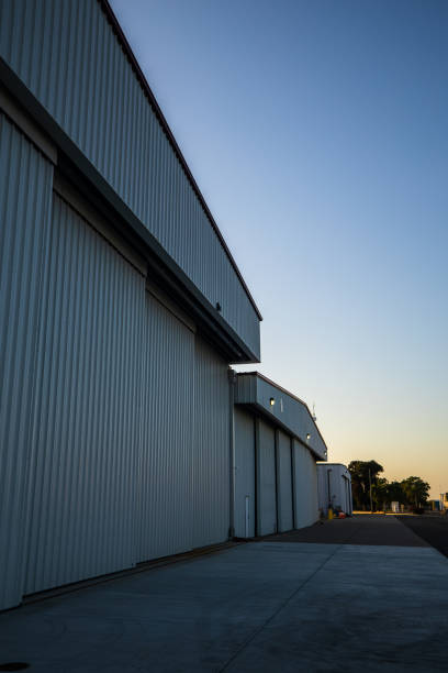 Vertical Shot Of an Airplane Hangar