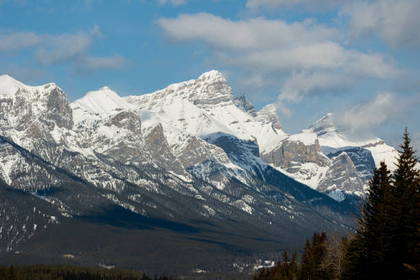 istock Banff National Park scenery with snow capped mountains 1495166871