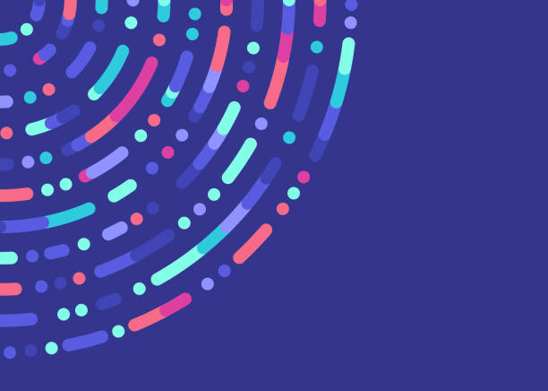 Circle Rotation Orbit Dash Motion Abstract Background Pattern Circle dash dot abstract lines background pattern design. genetic makeup stock illustrations
