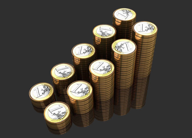 istock Rising Euro Coin Group 1495174297
