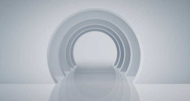 istock 3D Rendering Futuristic Indoor Background 1495174569