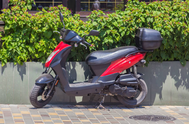 istock Scooter Parked on the Road 1495179379