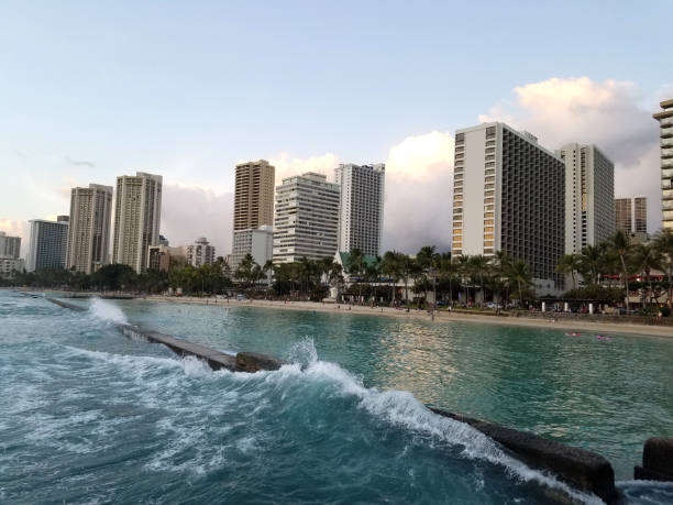 istock Serene waterfront Waikiki with urban skyline 1495179474