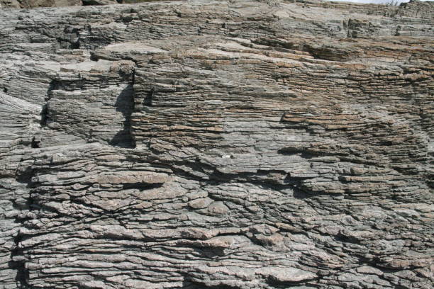 istock Natural coastal rock formation surface rough material close up textured wall pattern background cracked grunge cliff surface 1495183705