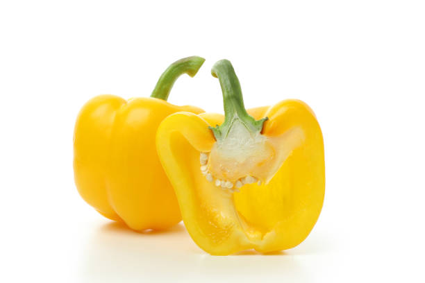 istock Yellow bell pepper isolated on white background 1495191980