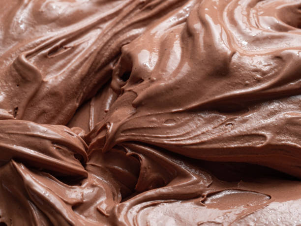 istock Chocolate flavour gelato - full frame detail. 1495199094