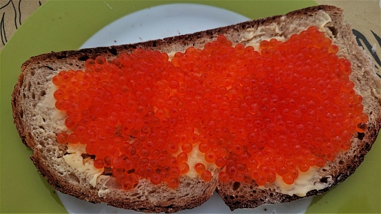 Butterbrot with caviar.