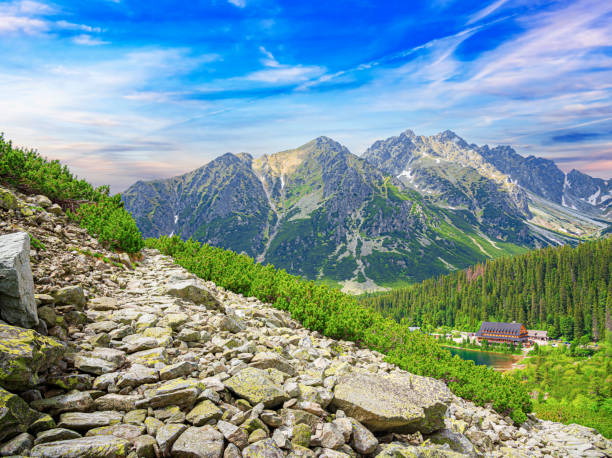 hohe tatra, slowakische republik, europa. - mountain range carpathian mountain range mountain ridge stock-fotos und bilder