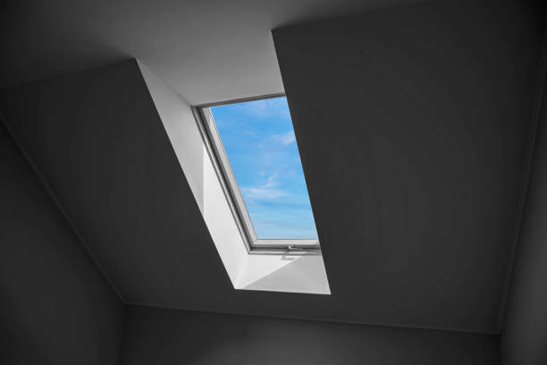 istock Interior view from a new roof window. 1495214367