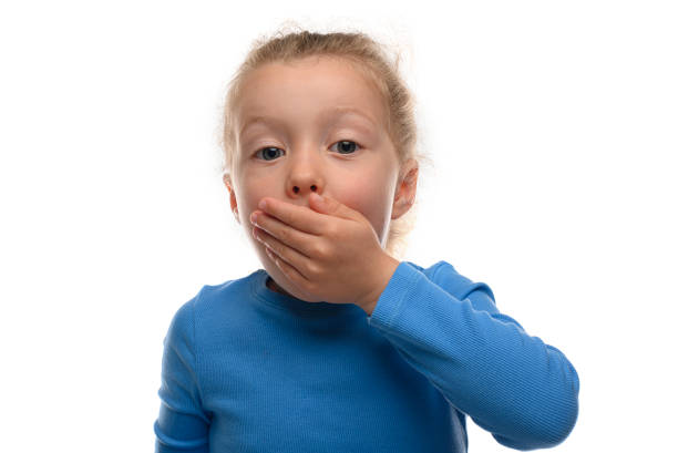 istock Surprised little girl isolated on white. 1495216215